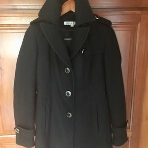 Wool double breasted peacoat